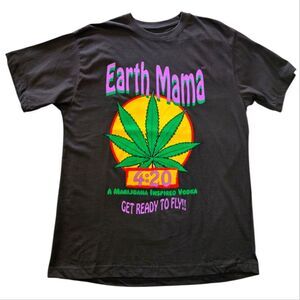 NEW Earth Mama Vodka Promotional Tshirt Marijuana 420 XL